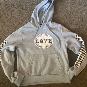 New Look- Love gray hoodie size medium
